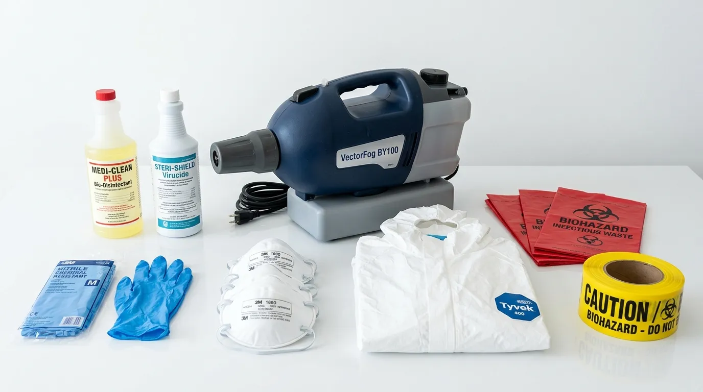 Professional biohazard remediation crew working in Sunnyside