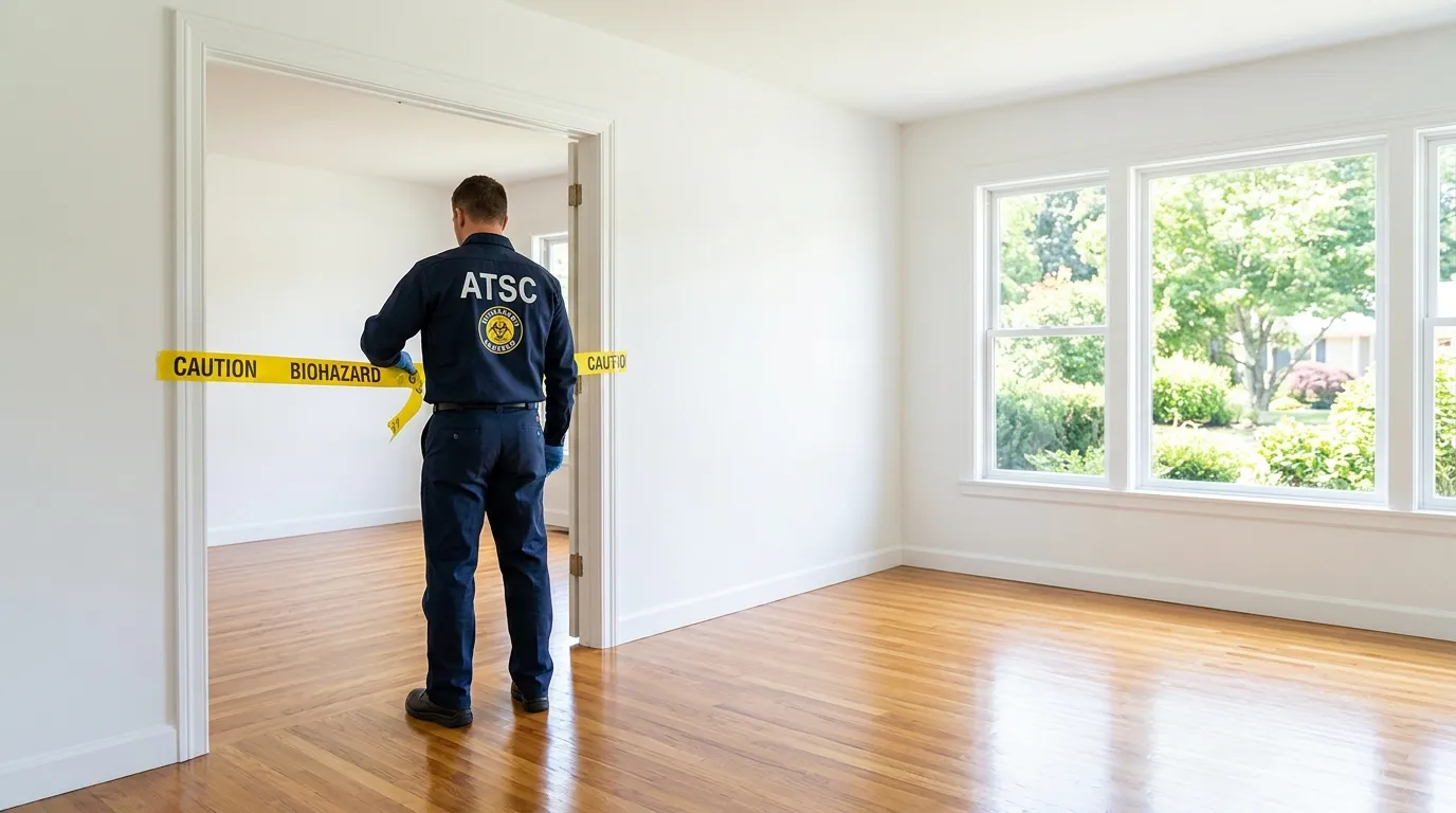 Certified biohazard cleanup crew performing Crime Scene Cleanup in Sunnyside